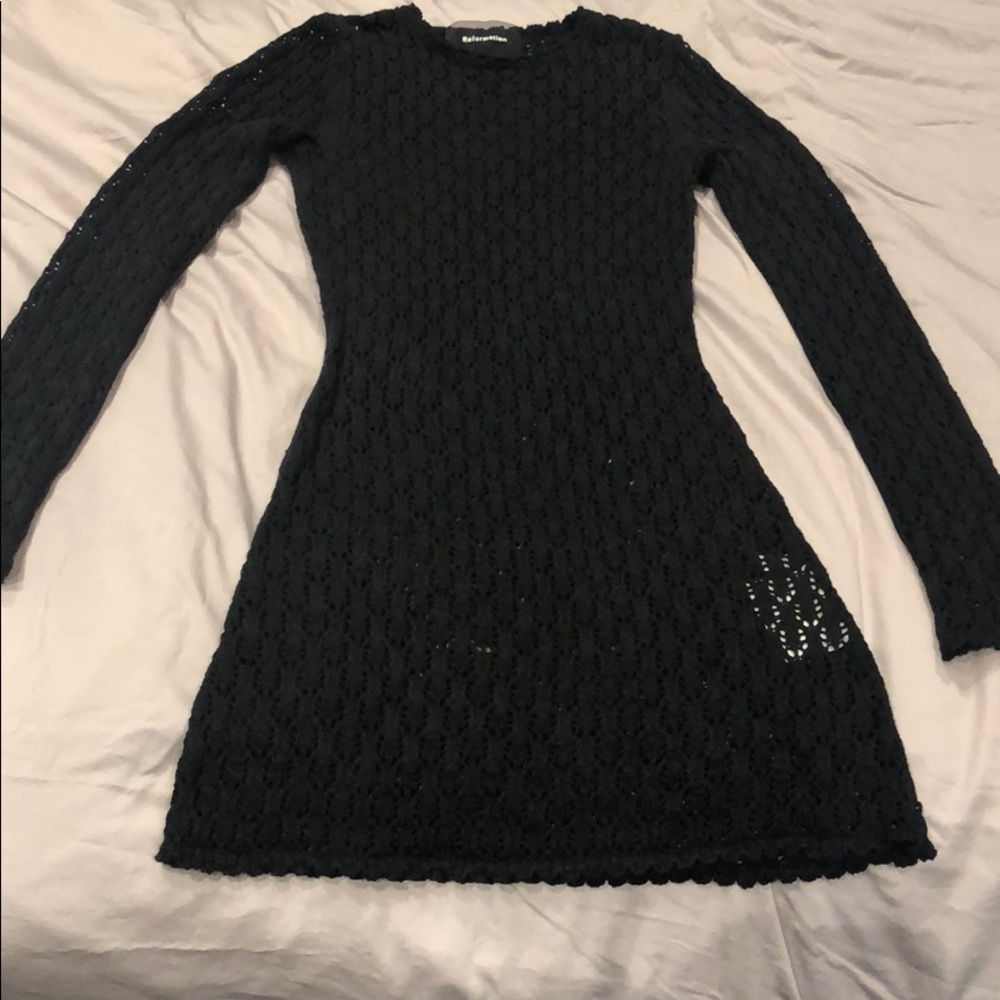 Black crotchet swim cover up or summer dress